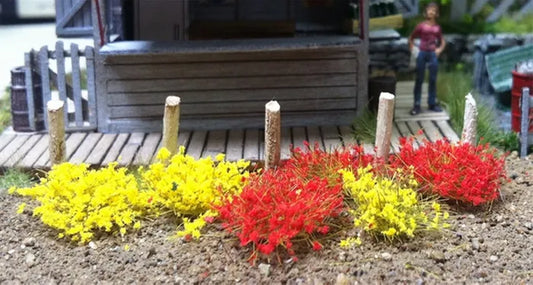 BACHMANN 6MM YELLOW AND RED TUFTS ( 100PCS PER PACK )