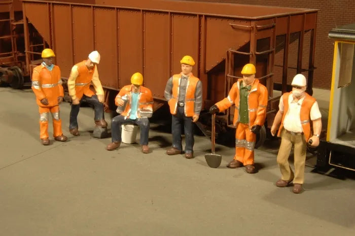 BACHMANN MAINTENANCE WORKERS, 6 FIGURES HO SCALE