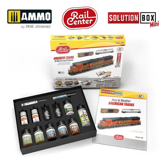 Ammo Paint, RAIL SOLUTION BOX MINI #02 AMERICAN TRAINS