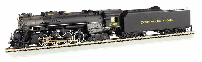 BACHMANN CHESAPEAKE & OHIO KANAWHA #2705BERKSHIRE 2-8-4 LOCO W/DCC. HO SCALE