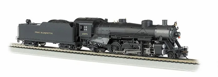 BACHMANN PERE MARQUETTE #2378 USRA LIGHT2-8-2 LOCO W/LONG TENDER. HO SCALE