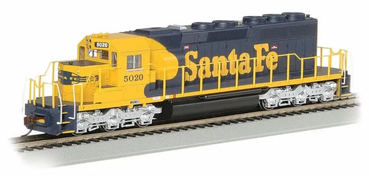 BACHMANN SANTA FE #5020 EMD SD40-2 LOCOYELLOW/BLUE W/DCC, HO SCALE