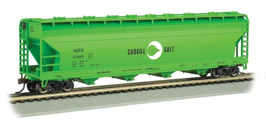 BACHMANN CARGILL SALT #47829 56FT ACF CENTRE FLOW COVERED HOPPER. HO SCALE