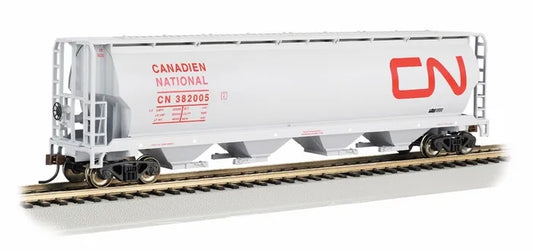 BACHMANN CANADIEN NATIONAL CYLINDRICAL 4-BAY GRAIN HOPPER. HO SCALE