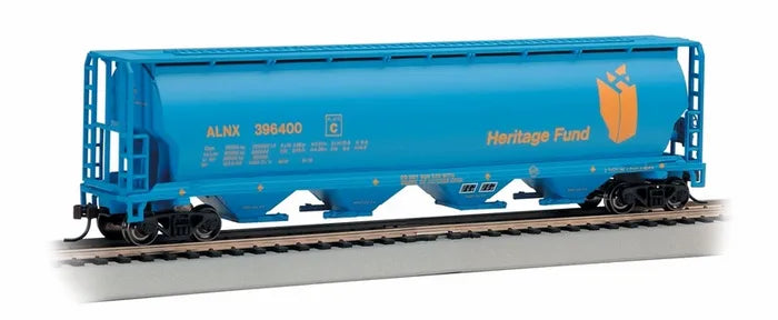 BACHMANN HERITAGE FUND 4-BAY CYLINDRICALGRAIN HOPPER. HO SCALE