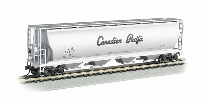 BACHMANN CANADIAN PACIFIC 4-BAY CYLINDRICAL GRAIN HOPPER. HO SCALE