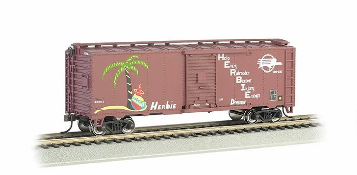 BACHMANN MISSOURI PACIFIC HERBIE 40FT BOXCAR. HO SCALE