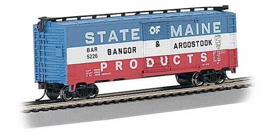 BACHMANN BANGOR&AROOSTOOK PS-1 40FT STEEL BOXCAR. HO SCALE