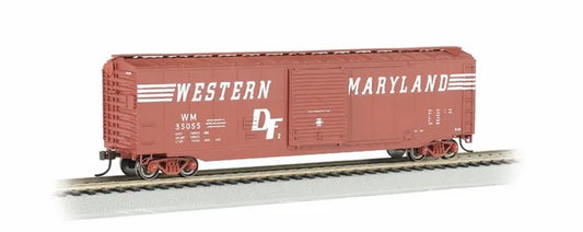 BACHMANN WESTERN MARYLAND 50FT SLIDING DOOR BOXCAR SPEED LETTERING. HO SCALE