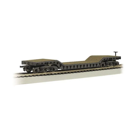 BACHMANN 52FT CENTRE DEPRESSED FLATCAR W/OUT LOAD. UNDECORATED. HO SCALE