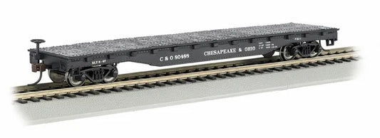 BACHMANN CHESAPEAKE & OHIO #80488 52FT FLAT CAR. HO SCALE