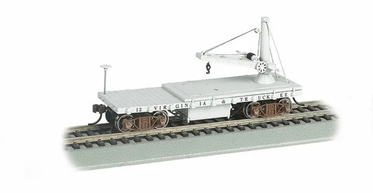 BACHMANN VIRGINIA & TRUCKEE OLD TIME DERRICK CAR. HO SCALE