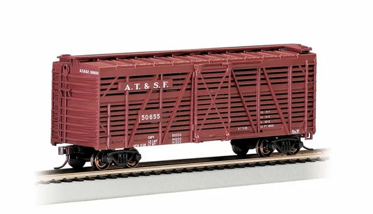 BACHMANN SANTA FE ATSF #50655 40FT STOCKCAR. HO SCALE