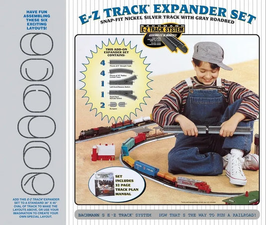 BACHMANN E-Z TRACK 12PC TRACK/BUMPER LAYOUT EXPANDER SET, HO SCALE