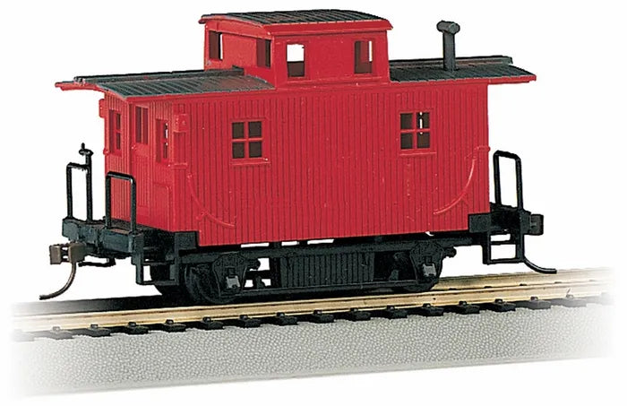 BACHMANN UNLETTERED BOBBER CABOOSE, RED HO SCALE