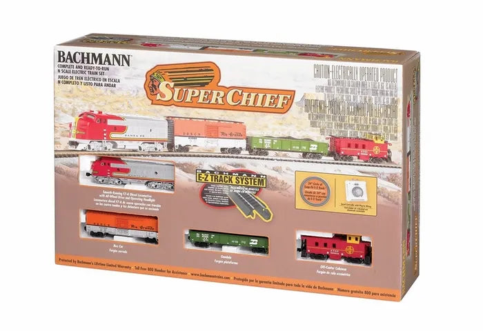 BACHMANN SUPER CHIEF TRAIN SET. N SCALE