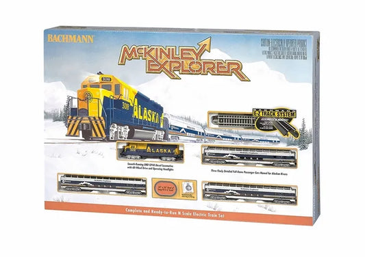 BACHMANN MCKINLEY EXPLORER PASSENGER TRAIN SET. N SCALE