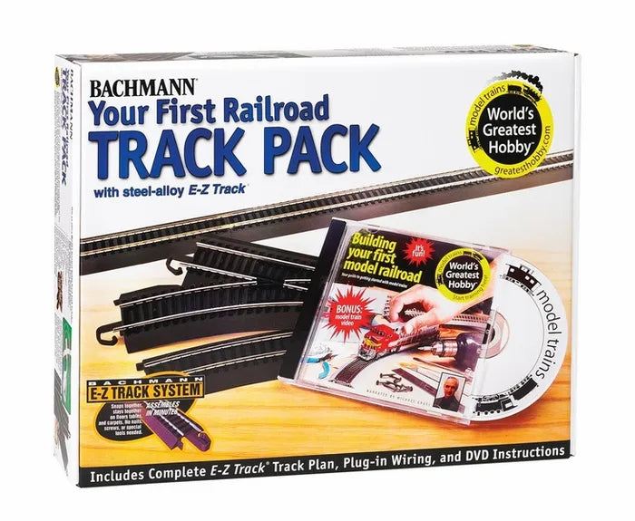 BACHMANN STEEL ALLOY FIRST RAILROAD 45 PC TRACK PACK, HO SCALE