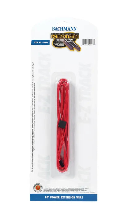 BACHMANN 10FT RED TERMINAL EXTENSION WIRE, ALL SCALES
