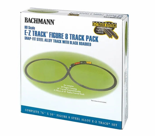 BACHMANN STEEL ALLOY E-Z TRACK, FIGURE 8TRACK PACK, HO SCALE