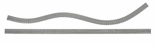 BACHMANN 36" NICKEL SILVER FLEX TRACK, 25 PCS/BOX, HO SCALE