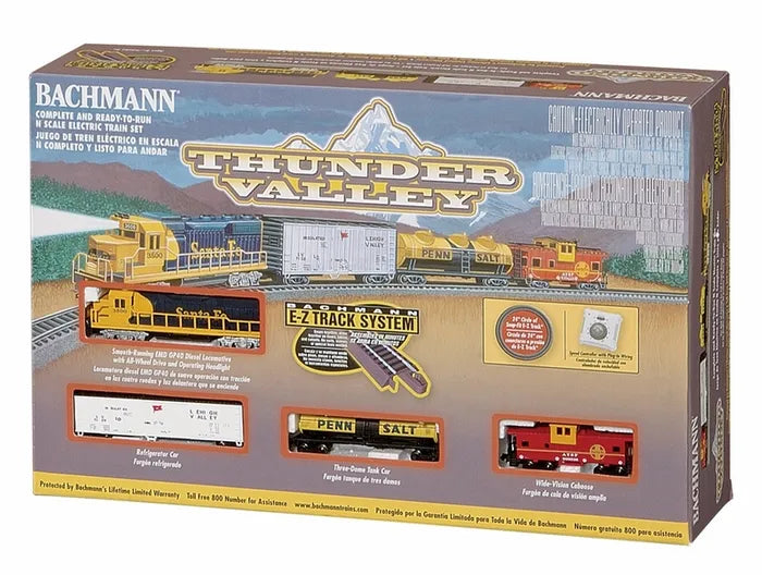 BACHMANN THUNDER VALLEY SET WITH EZ TRACK & ROADBED. N SCALE