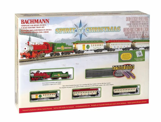 BACHMANN SPIRIT OF CHRISTMAS PASSENGER TRAIN SET. N SCALE