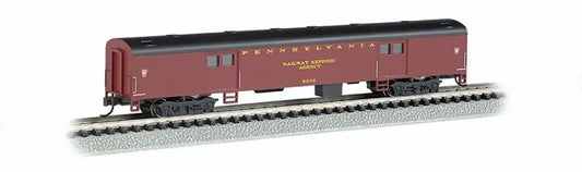 BACHMANN PRR 72FT SMOOTH SIDE BAGGAGE CAR. N SCALE