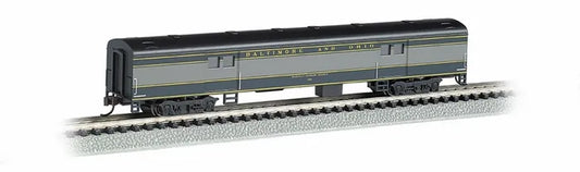 BACHMANN BALTIMORE & OHIO 72FT SMOOTH SIDE BAGGAGE CAR. N SCALE