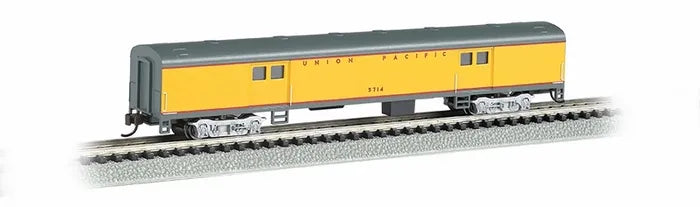 BACHMANN UNION PACIFIC 72FT SMOOTH SIDEBAGGAGE CAR. N SCALE