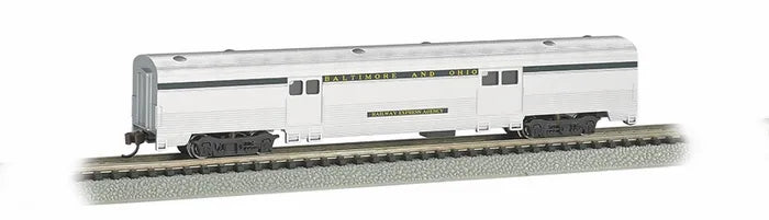 BACHMANN B&O 72FT STREAMLINED FLUTED SIDE 2 DOOR BAGGAGE CAR N SCALE