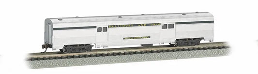 BACHMANN B&O 72FT STREAMLINED FLUTED SIDE 2 DOOR BAGGAGE CAR N SCALE