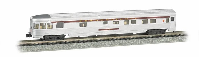 BACHMANN PRR 85FT STREAMLINE FLUTED LI INT. OBSERVATION CAR, N SCALE