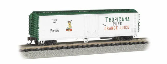 BACHMANN TROPICANA ORANGE JUICE TPIX74250FT STEEL REEFER. N SCALE