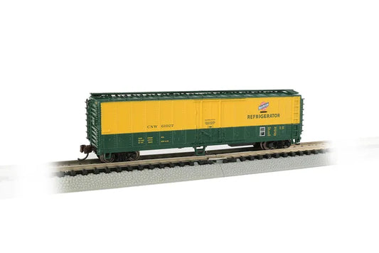 BACHMANN CHICAGO & NORTHWEST ACF 50FT STEEL REFRIGERATOR REEFER. N SCALE