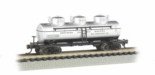 BACHMANN NORTHERN CALIFORNIA WINERIES 3-DOME TANK CAR. N SCALE