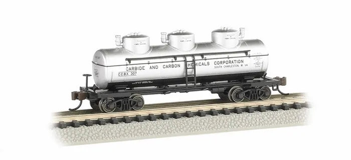 BACHMANN CARBIDE & CARBON CHEMICALS CO 3-DOME TANK CAR. N SCALE