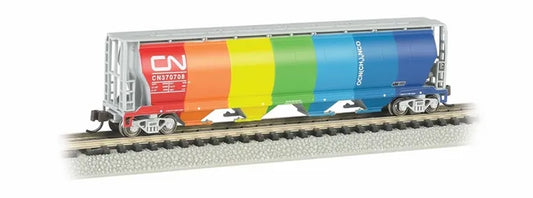 BACHMANN CANADIAN NATIONAL DEMONSTRATOR.4-BAY CYL. GRAIN HOPPER. N SCALE