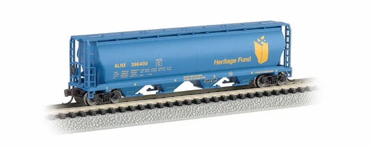 BACHMANN HERITAGE FUND 4-BAY CYLINDRICALGRAIN HOPPER. N SCALE