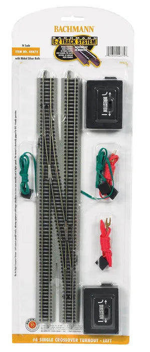 BACHMANN #6 SINGLE CROSSOVER TURNOUT, LEFT, N SCALE