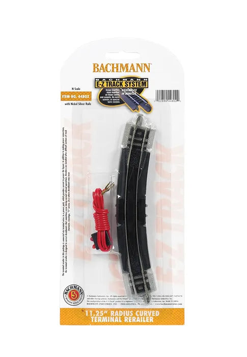 BACHMANN 11.25" RADIUS TERMINAL RERAILERWITH WIRE, N SCALE