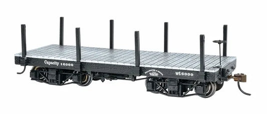 BACHMANN 18FT FLAT CARS ( 2/BOX ) BLACKDATA ONLY