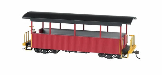 BACHMANN WOOD EXCURSION CAR, UNLETTEREDBURGUNDY/BLACK ROOF