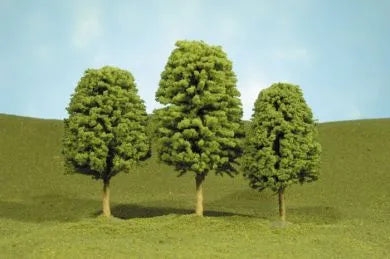 BACHMANN 3"-4" SCENESCAPES DECIDUOUS TREES, 3 PER PACK. HO SCALE