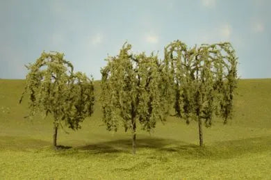 BACHMANN 3"-3½" WILLOW TREES, 3/PACK. HO SCALE