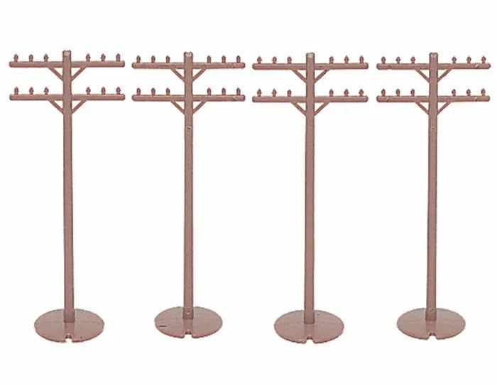 BACHMANN TELEPHONE POLES (12 PCS), HO SCALE