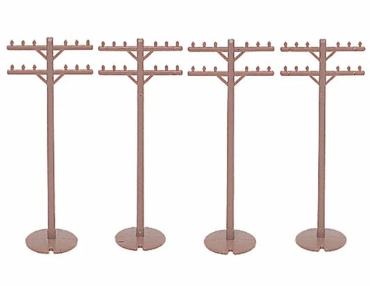 BACHMANN TELEPHONE POLES (12 PCS), HO SCALE