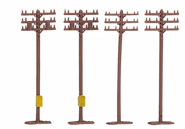 BACHMANN TELEPHONE POLES (12 PCS ), N SCALE