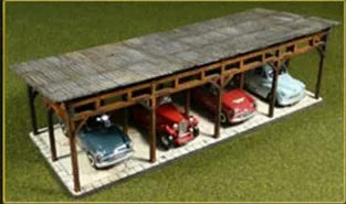 BACHMANN LASERCUT CAR SHED KIT, HO SCALE, CARS NOT INCLUDED