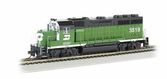 BACHMANN BURLINGTON NORTHERN #3519 GP40DIESEL LOCO, DCC READY, HO SCALE